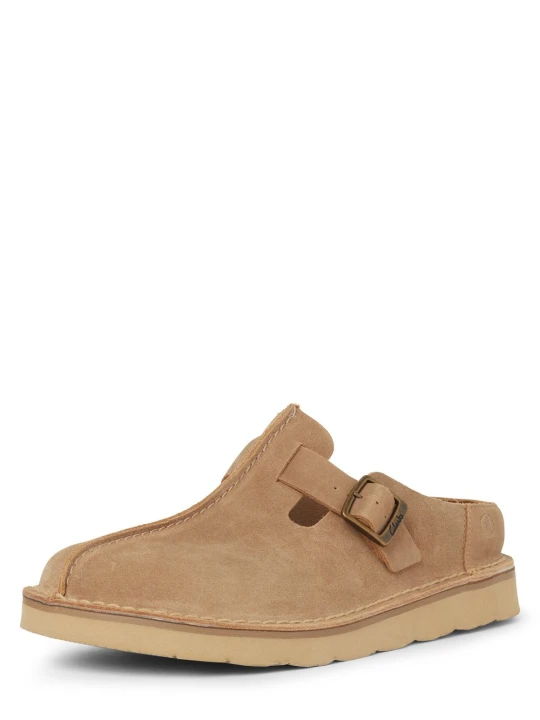 Zdjęcie produktu Clarks zamszowe buty casual - Solsbury Mule Mężczyźni skóra beżowy