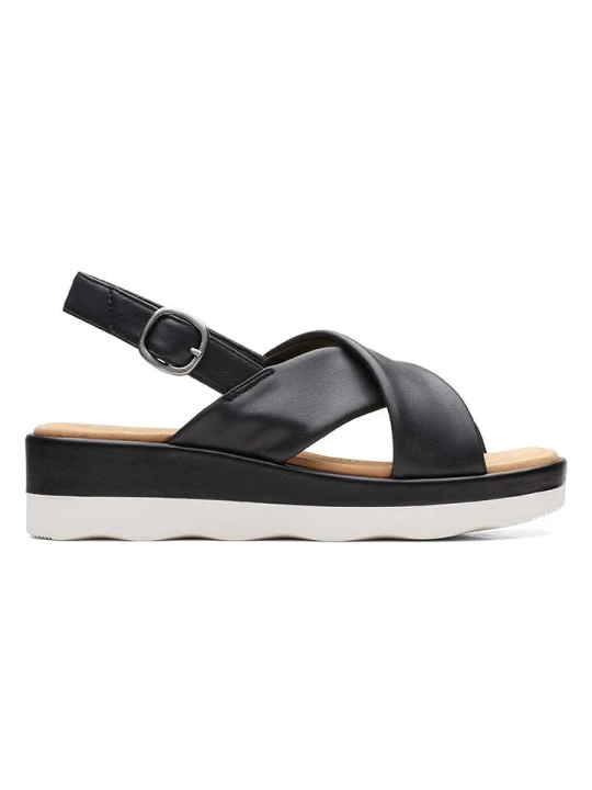 Zdjęcie produktu Clarks Sandały "Clara Cove" w kolorze czarnym na obcasie rozmiar: 37, 5