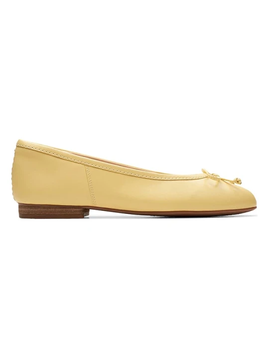 Zdjęcie produktu Clarks Skórzane baleriny "Fawna" w kolorze żółtym rozmiar: 37