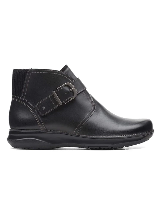 Zdjęcie produktu Clarks Skórzane botki "Appley Mid" w kolorze czarnym rozmiar: 37