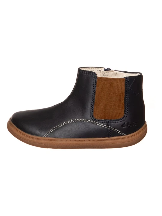 Zdjęcie produktu Clarks Skórzane botki "Flash Sea" w kolorze czarnym rozmiar: 19