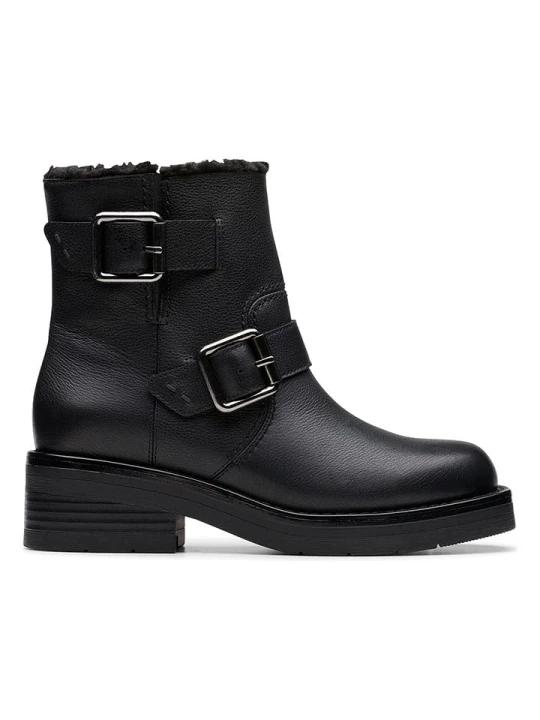 Zdjęcie produktu Clarks Skórzane botki "Rebelle" w kolorze czarnym rozmiar: 37