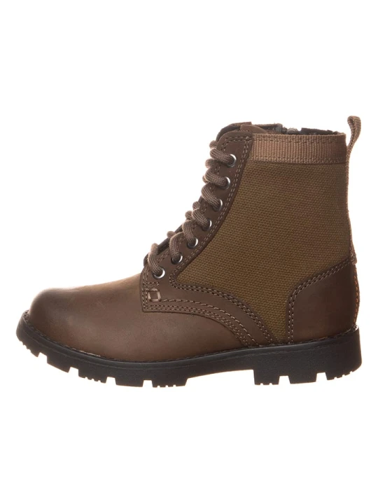 Zdjęcie produktu Clarks Skórzane botki w kolorze khaki rozmiar: 25