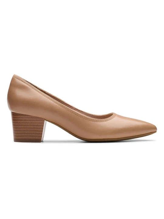 Zdjęcie produktu Clarks Skórzane czółenka "Ellanie Hope" w kolorze beżowym rozmiar: 38