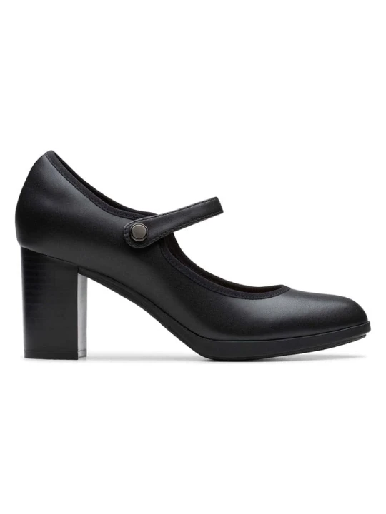 Zdjęcie produktu Clarks Skórzane czółenka w kolorze czarnym z paskiem rozmiar: 41, 5