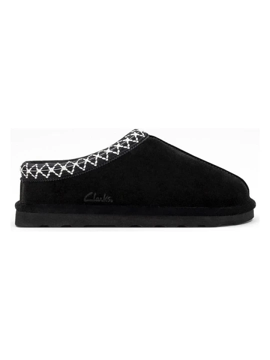 Zdjęcie produktu Clarks Skórzane kapcie w kolorze czarnym rozmiar: 37