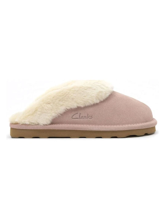 Zdjęcie produktu Clarks Skórzane kapcie w kolorze jasnoróżowym rozmiar: 40