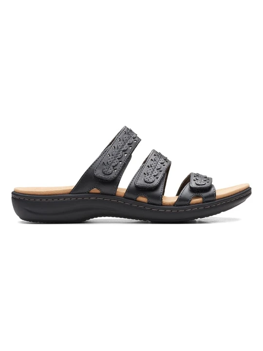 Zdjęcie produktu Clarks Skórzane klapki "Laurieann Cove" w kolorze czarnym rozmiar: 39, 5