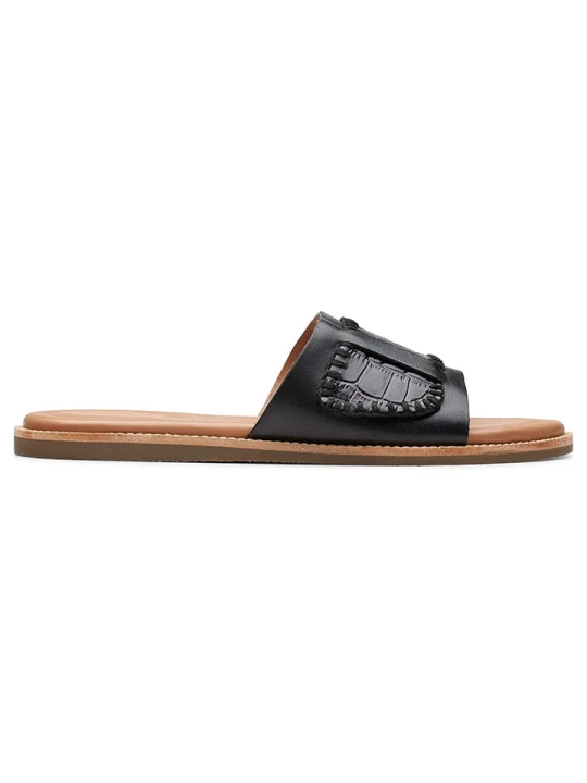 Zdjęcie produktu Clarks Skórzane klapki "Maritime Mule" w kolorze czarnym rozmiar: 37