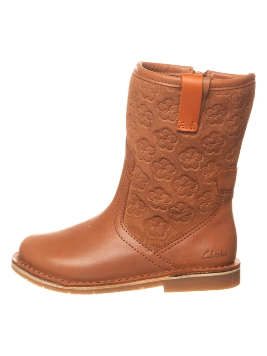 Zdjęcie produktu Clarks Skórzane kozaki "Comet Pop" w kolorze jasnobrązowym rozmiar: 22