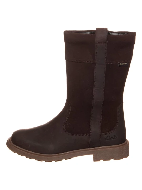 Zdjęcie produktu Clarks Skórzane kozaki w kolorze ciemnobrązowym rozmiar: 28, 5