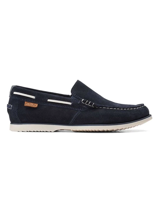 Zdjęcie produktu Clarks Skórzane mokasyny "Noonan" w kolorze granatowym rozmiar: 41, 5