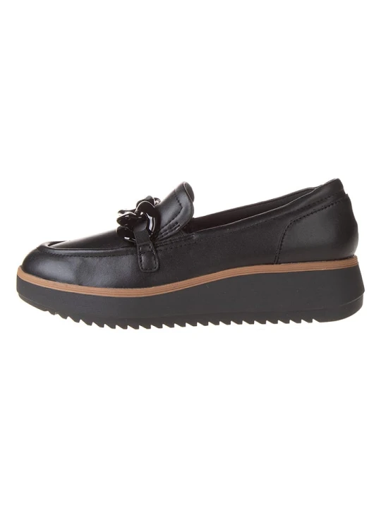 Zdjęcie produktu Clarks Skórzane mokasyny "Zylah May" w kolorze czarnym na koturnie rozmiar: 41