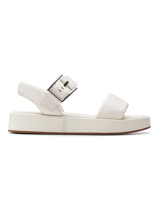 Zdjęcie produktu Clarks Skórzane sandały "Alda Strap" w kolorze białym rozmiar: 36