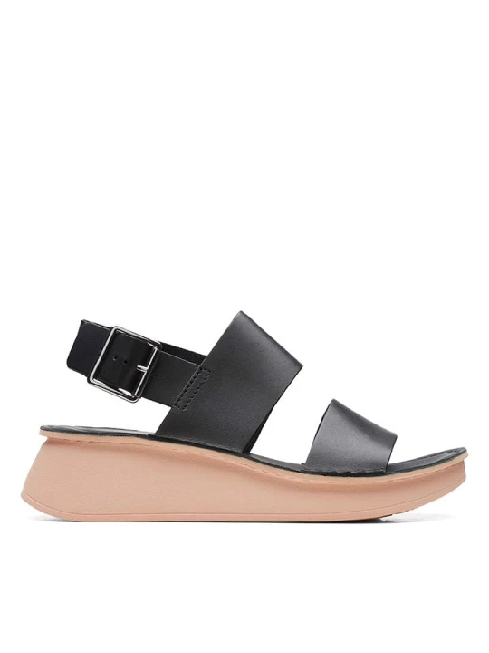 Zdjęcie produktu Clarks Skórzane sandały w kolorze czarnym na koturnie rozmiar: 37, 5
