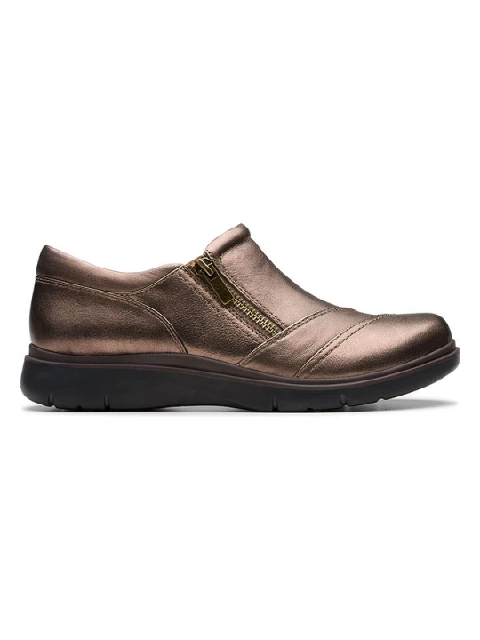 Zdjęcie produktu Clarks Skórzane slippersy "Certina Pure" w kolorze brązowym rozmiar: 37