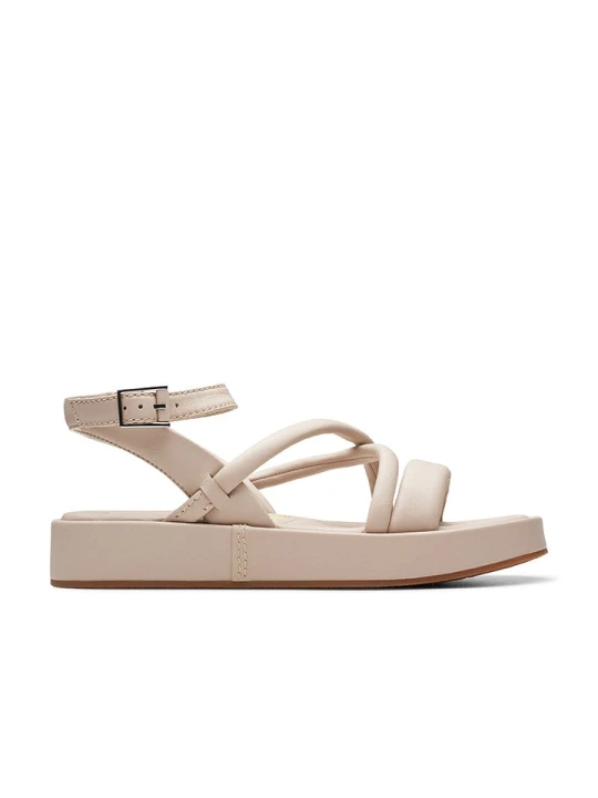Zdjęcie produktu Clarks Skórzane sandały "Alda Cross" w kolorze jasnoróżowym rozmiar: 38