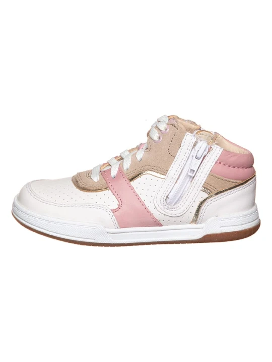 Zdjęcie produktu Clarks Skórzane sneakersy "Fawn Peak" w kolorze biało-beżowo-jasnoróżowym rozmiar: 20, 5