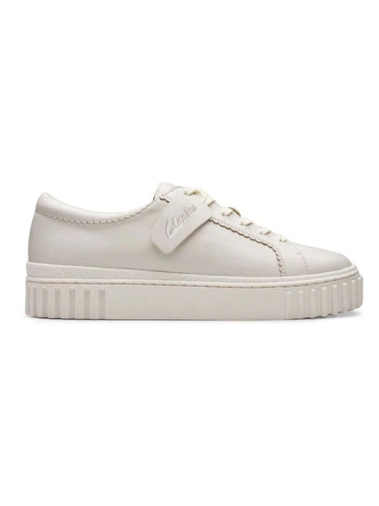 Zdjęcie produktu Clarks Skórzane sneakersy "Mayhill Walk" w kolorze kremowym rozmiar: 41, 5