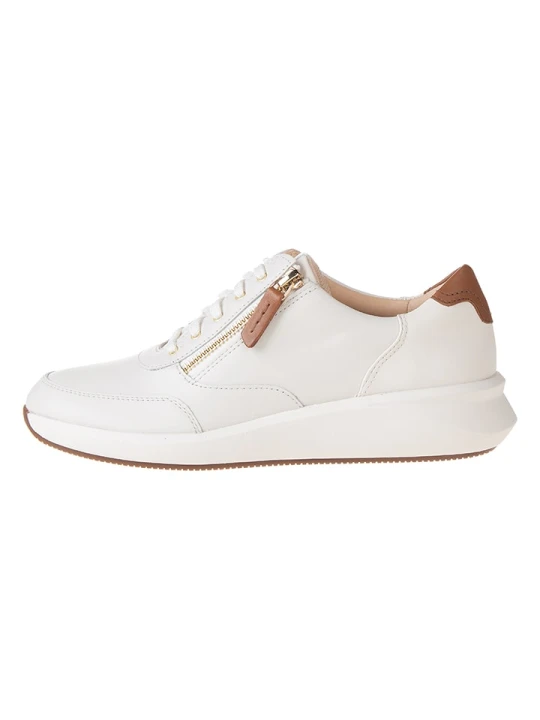 Zdjęcie produktu Clarks Skórzane sneakersy "Un Rio Zip" w kolorze białym rozmiar: 40