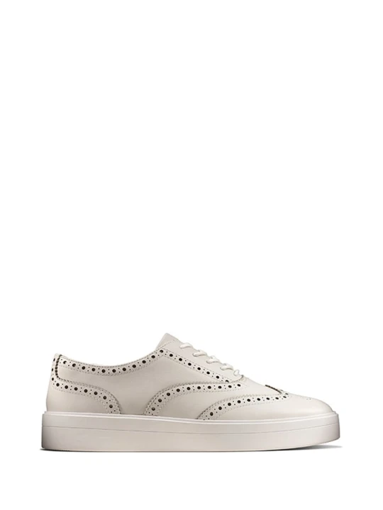 Zdjęcie produktu Clarks Skórzane sneakersy w kolorze białym rozmiar: 37, 5