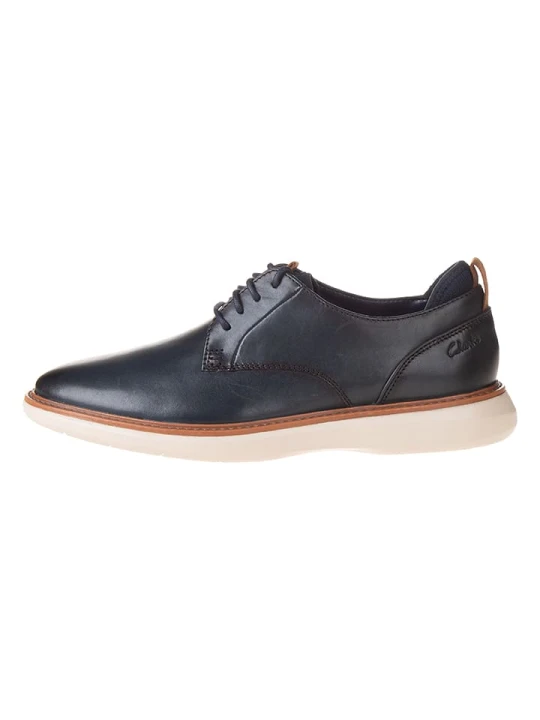 Zdjęcie produktu Clarks Skórzane trzewiki "Brantin Plain" w kolorze granatowym rozmiar: 42