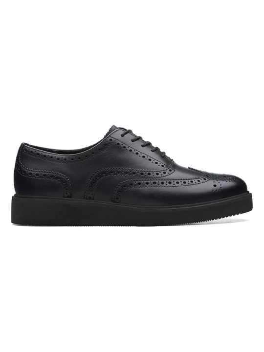 Zdjęcie produktu Clarks Skórzane trzewiki "Glickly Brogue 2" w kolorze czarnym rozmiar: 41, 5
