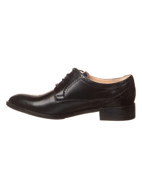 Zdjęcie produktu Clarks Skórzane trzewiki "Netley Rose" w kolorze czarnym rozmiar: 39, 5