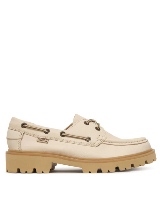 Zdjęcie produktu Clarks Sneakersy Cleyhill Boat. 26187841 Écru Kremowy