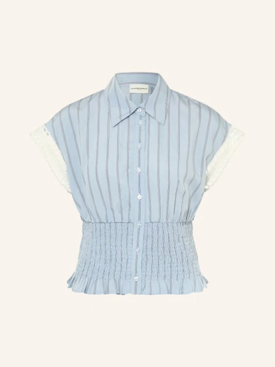 Zdjęcie produktu Claudie Pierlot Bluzka Z Ażurową Koronką I Falbankami blau