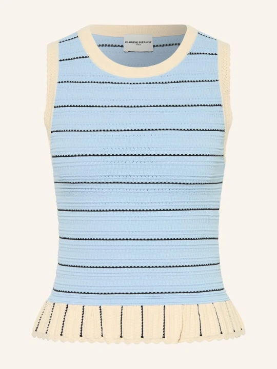 Zdjęcie produktu Claudie Pierlot Bluzka Z Dzianiny Z Falbankami weiss biały