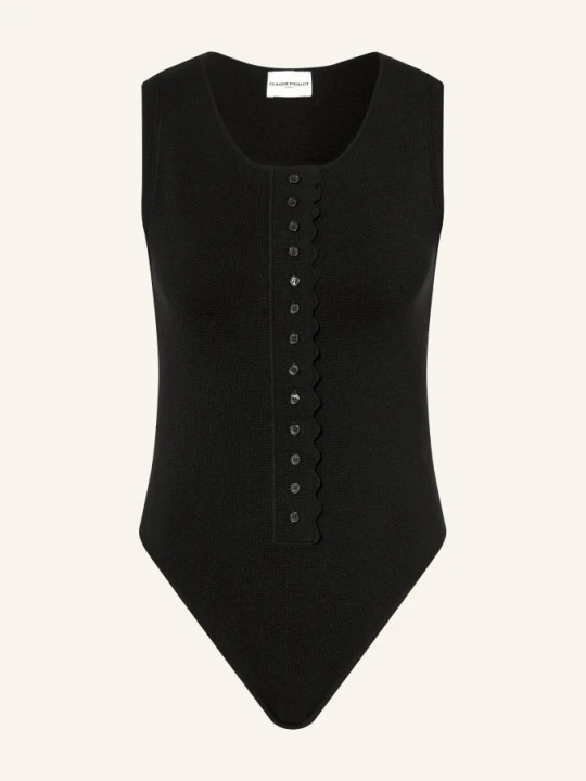Zdjęcie produktu Claudie Pierlot Body Z Dzianiny schwarz CZARNY