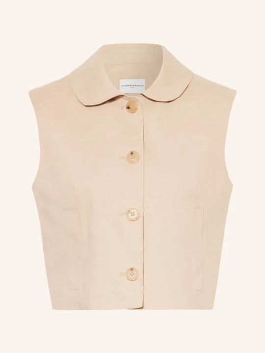 Zdjęcie produktu Claudie Pierlot Kamizelka Blezerowa Z Lnem beige