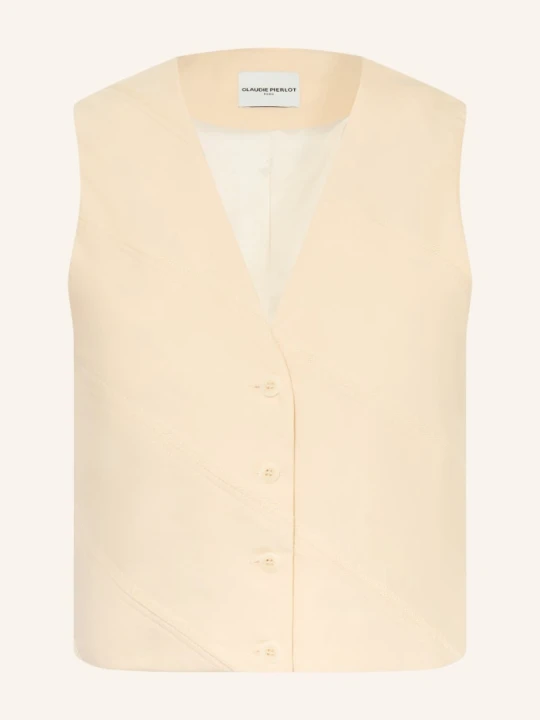 Zdjęcie produktu Claudie Pierlot Kamizelka Typu Blazer Z Koronką gelb KREMOWY