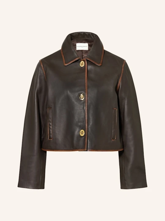 Zdjęcie produktu Claudie Pierlot Kurtka Skórzana braun CIEMNOBRĄZOWY