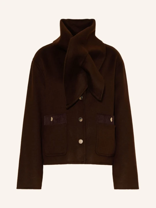 Zdjęcie produktu Claudie Pierlot Kurtka Z Odpinanym Szalikiem braun CIEMNOBRĄZOWY