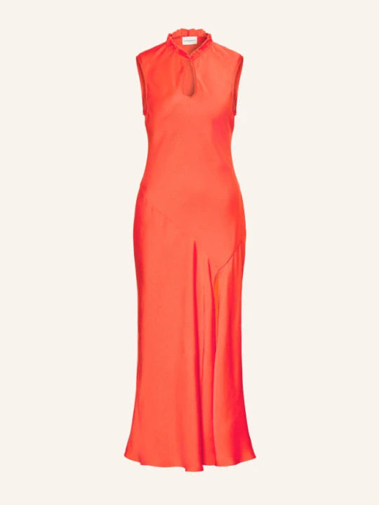 Zdjęcie produktu Claudie Pierlot Satyna Sukienka Z Falbanami orange