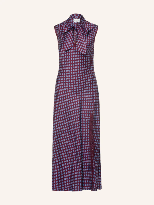 Zdjęcie produktu Claudie Pierlot Satynowa Sukienka Z Kokardą I Koronką rot beżowy