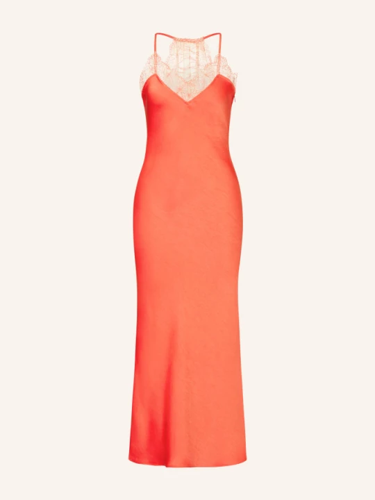 Zdjęcie produktu Claudie Pierlot Satynowa Sukienka Z Koronką orange CZERWONY