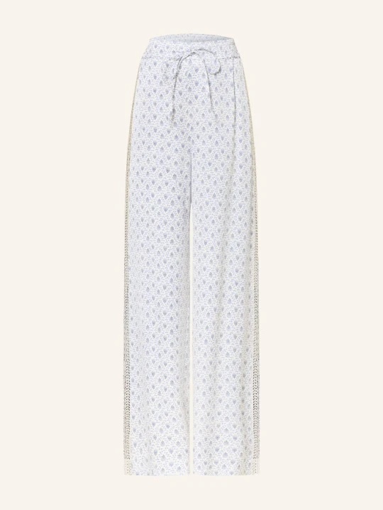 Zdjęcie produktu Claudie Pierlot Satynowe Spodnie Z Koronką weiss