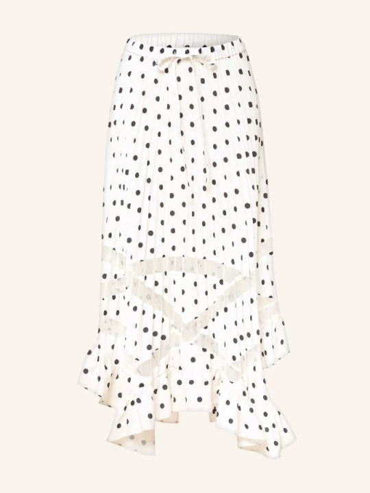 Zdjęcie produktu Claudie Pierlot Spódnica Z Ażurową Koronką I Plisami beige