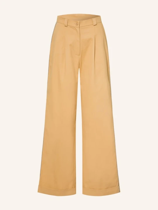 Zdjęcie produktu Claudie Pierlot Spodnie Typu Marlena Z Paskami Z Galonu beige