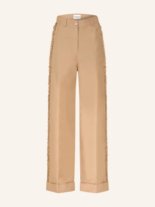 Zdjęcie produktu Claudie Pierlot Spodnie Z Falbanami beige