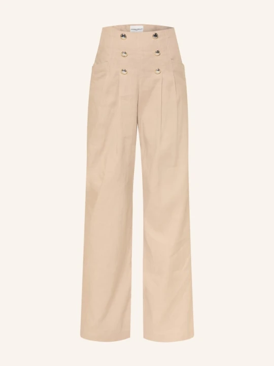 Zdjęcie produktu Claudie Pierlot Spodnie Z Marlinią beige JASNOBRĄZOWY