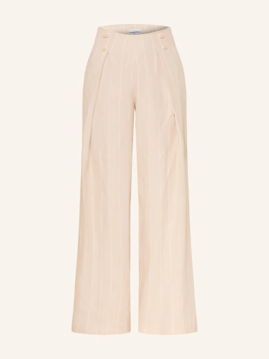 Zdjęcie produktu Claudie Pierlot Spodnie Z Marle Z Lnu beige