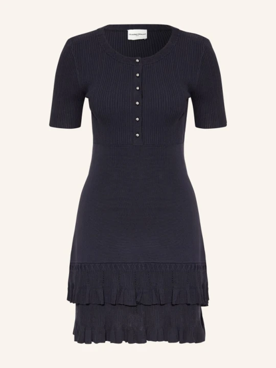 Zdjęcie produktu Claudie Pierlot Sukienka Z Dzianiny Z Falbanami blau GRANATOWY