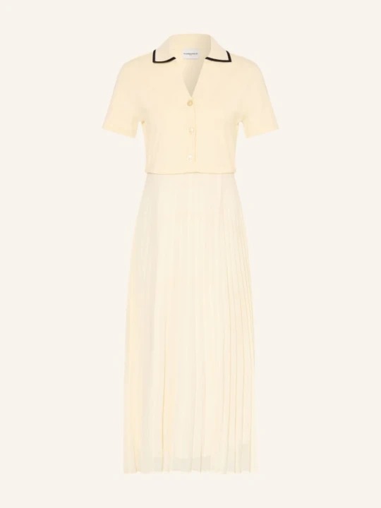 Zdjęcie produktu Claudie Pierlot Sukienka Z Mieszanki Materiałów Z Plisami beige