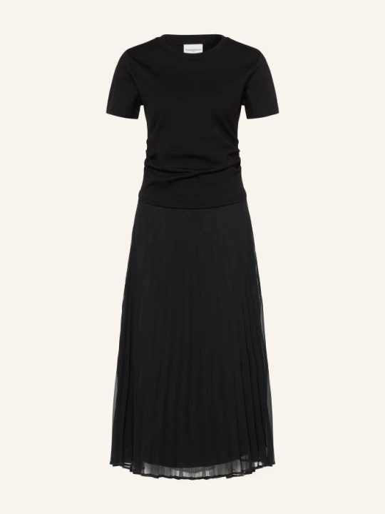 Zdjęcie produktu Claudie Pierlot Sukienka Z Mieszanki Materiałów Z Plisami schwarz CZARNY