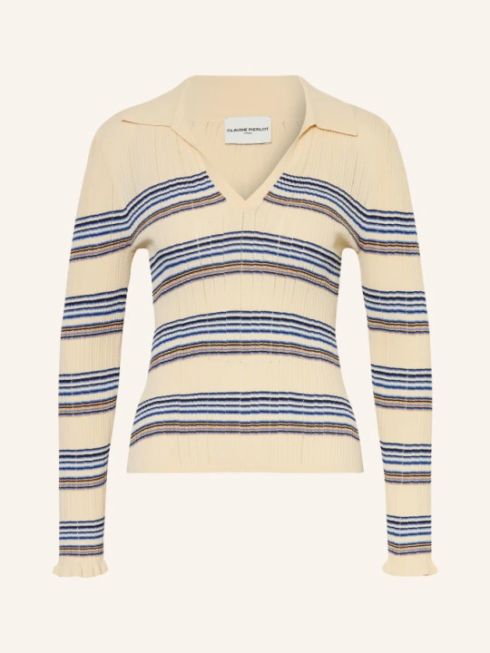 Zdjęcie produktu Claudie Pierlot Sweter Z Falbanami beige