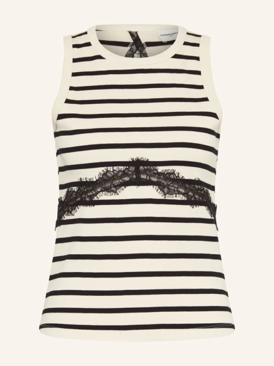 Zdjęcie produktu Claudie Pierlot Top Z Wycięciem I Koronką schwarz